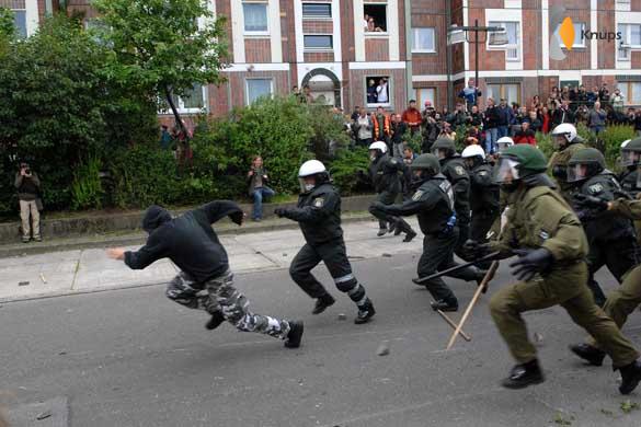 rennen voor de politie